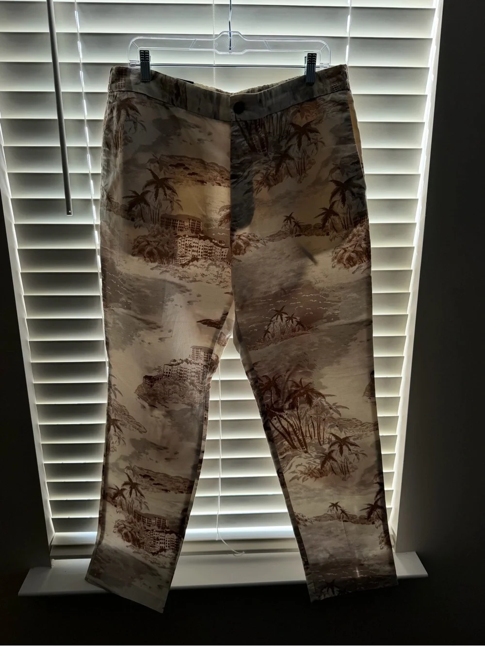 Banana Republic Slim Fit Tropical-Print Pants NWT